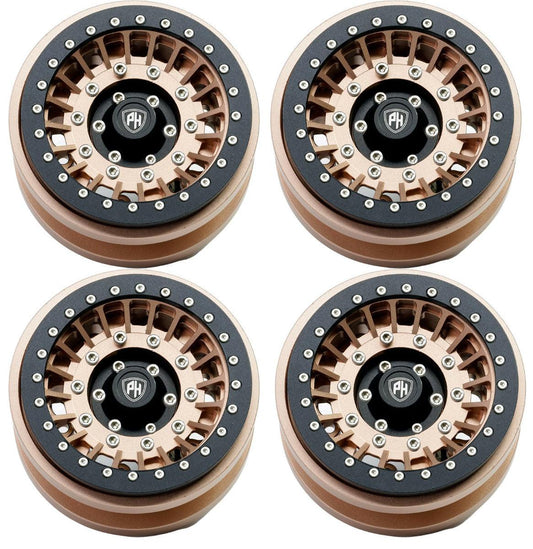 Powerhobby Z1 Axial SCX6 2.9” CNC Aluminum Beadlock Wheels Bronze 4pcs - PowerHobby