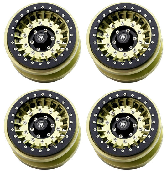 Powerhobby Z1 Axial SCX6 2.9” CNC Aluminum Beadlock Wheels Titanium 4pcs - PowerHobby