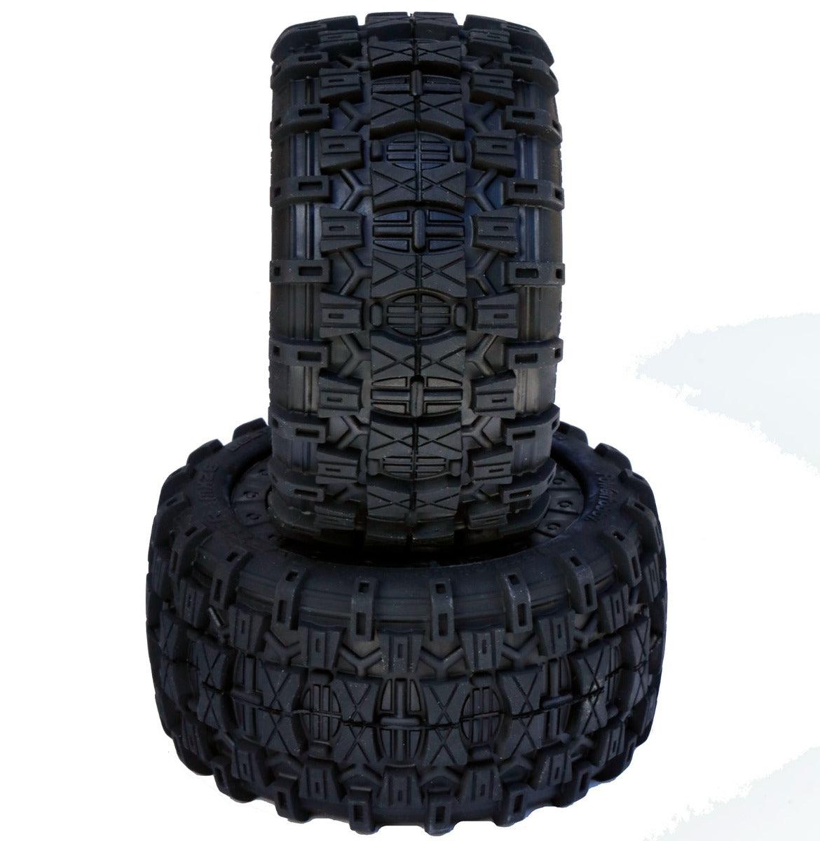 Powerhobby Raptor 2.8 Belted 1/10 Stadium Truck Tires 0 Offset FOR Traxxas Front 2WD - PowerHobby