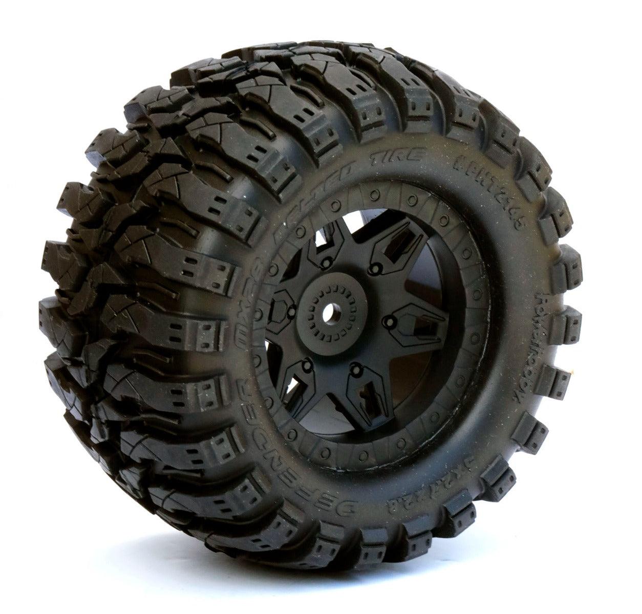 Powerhobby Defender 2.8 Belted All Terrain Tires 12mm 0 Offset Rear FOR Traxxas 2WD - PowerHobby
