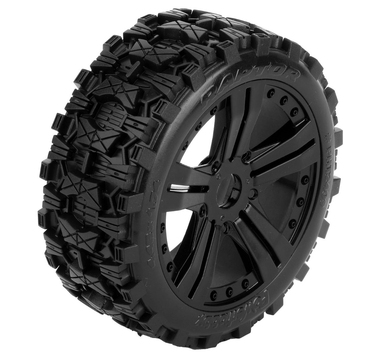 Powerhobby Raptor 1/8 Buggy Belted All Terrain Mounted Tires 17MM Claw Wheels - PowerHobby