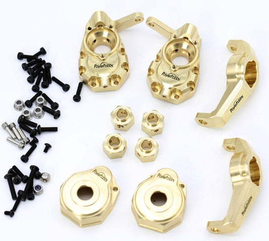 Powerhobby Brass UPGRADE PARTS Knuckles / Portal C Hubs Hexes FOR Traxxas TRX-4 - PowerHobby