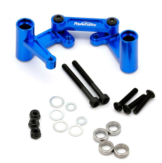 Powerhobby Aluminum Steering Bellcrank Draglink FOR Traxxas Slash Ruster Bandit BLUE - PowerHobby