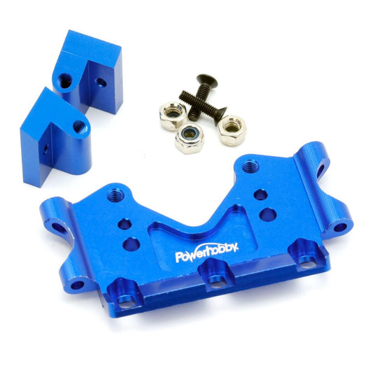 Powerhobby Aluminum Front Bulkhead FOR Traxxas Slash Rustler Bandit 2WD BLUE - PowerHobby