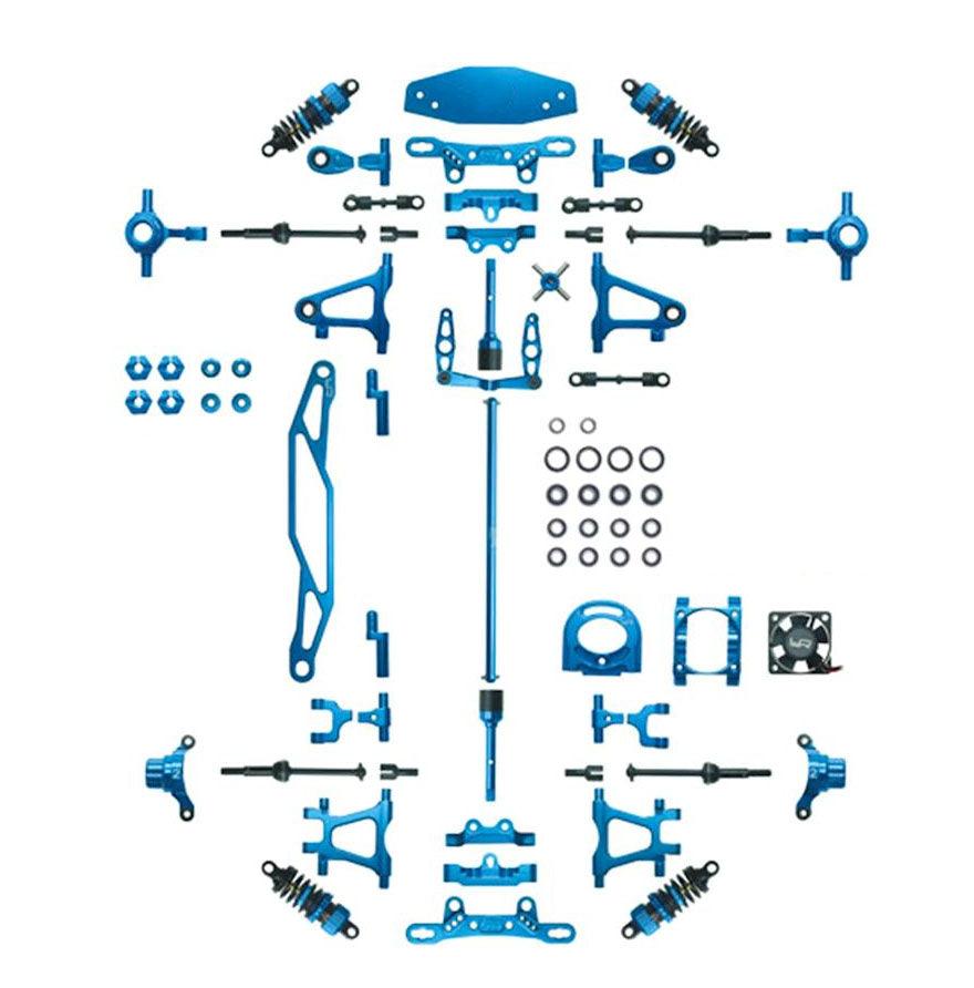 Powerhobby Tamiya TT-02 Aluminum Upgrade Kit TT02 -Blue - PowerHobby