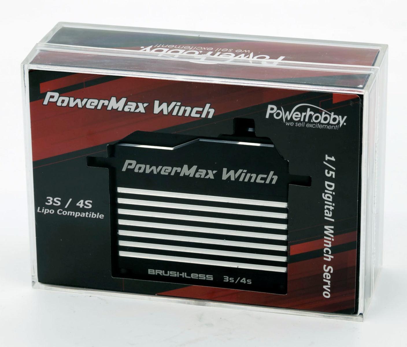 Powerhobby POWERMAX WINCH 1/5th Scale High Torque / Speed Brushless 3S 4S Servo - PowerHobby