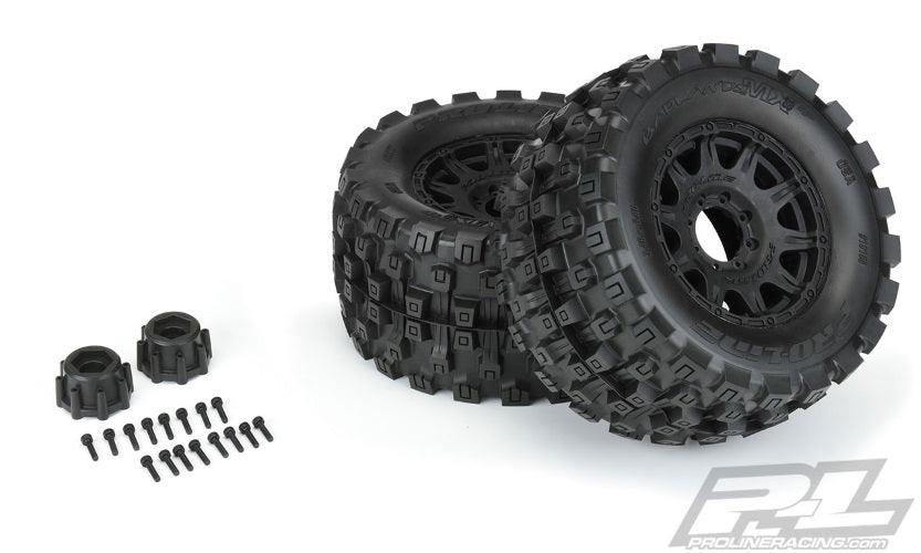 Pro-Line Badlands MX38 HP Belted 3.8" Pre-Mounted Truck Tires (Black) (M2) - PowerHobby