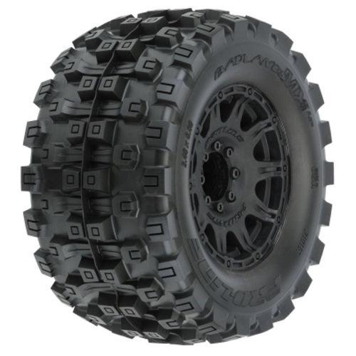 Pro-Line Badlands MX38 HP Belted 3.8" Pre-Mounted Truck Tires (Black) (M2) - PowerHobby