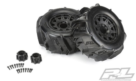 Pro-Line Dumont 3.8" Paddle Sand/Snow Tires Mounted For 17mm MT Traxxas Maxx - PowerHobby