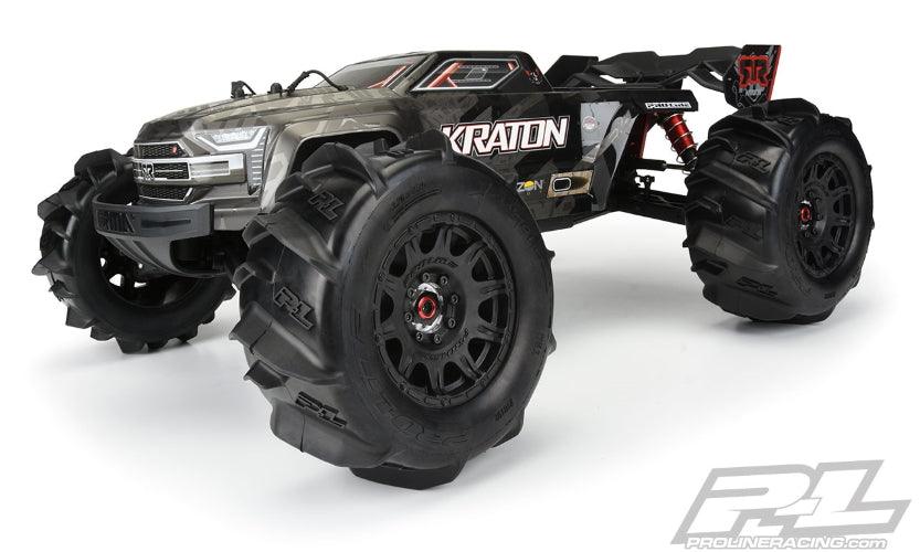 Pro-Line Dumont 3.8" Paddle Sand/Snow Tires Mounted For 17mm MT Traxxas Maxx - PowerHobby