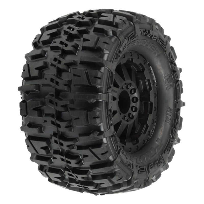 Pro-Line PRO117014 Trencher 2.8 TRA Style Bead,Mnt F-11 Blk Whl: RJATO - PowerHobby