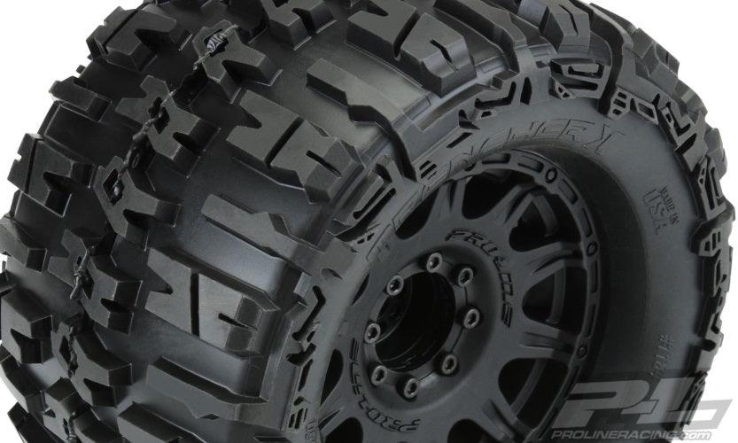 Pro-Line Trencher X 3.8" All Terrain Tires Mounted For 17mm MT Mounted on Raid - PowerHobby