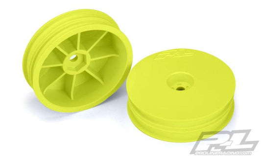 Pro-Line Velocity Narrow 2.2" Hex Carpet Front Yellow Wheel Kyosho RB7 ASS B6 - PowerHobby