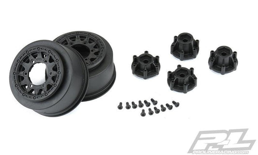 Pro-Line Raid 2.2"/3.0" Black 6x30 Removable Hex SC Wheels Traxxas Slash - PowerHobby