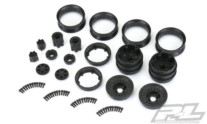 Pro-Line 2786-00 Carbine 1.9" Black Plastic Internal Bead-Loc Dually Wheels - PowerHobby