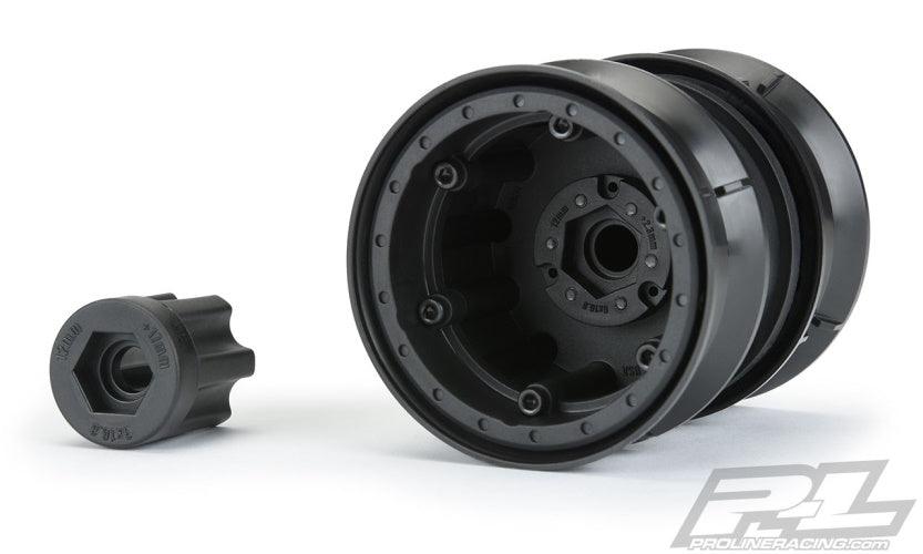 Pro-Line 2786-00 Carbine 1.9" Black Plastic Internal Bead-Loc Dually Wheels - PowerHobby