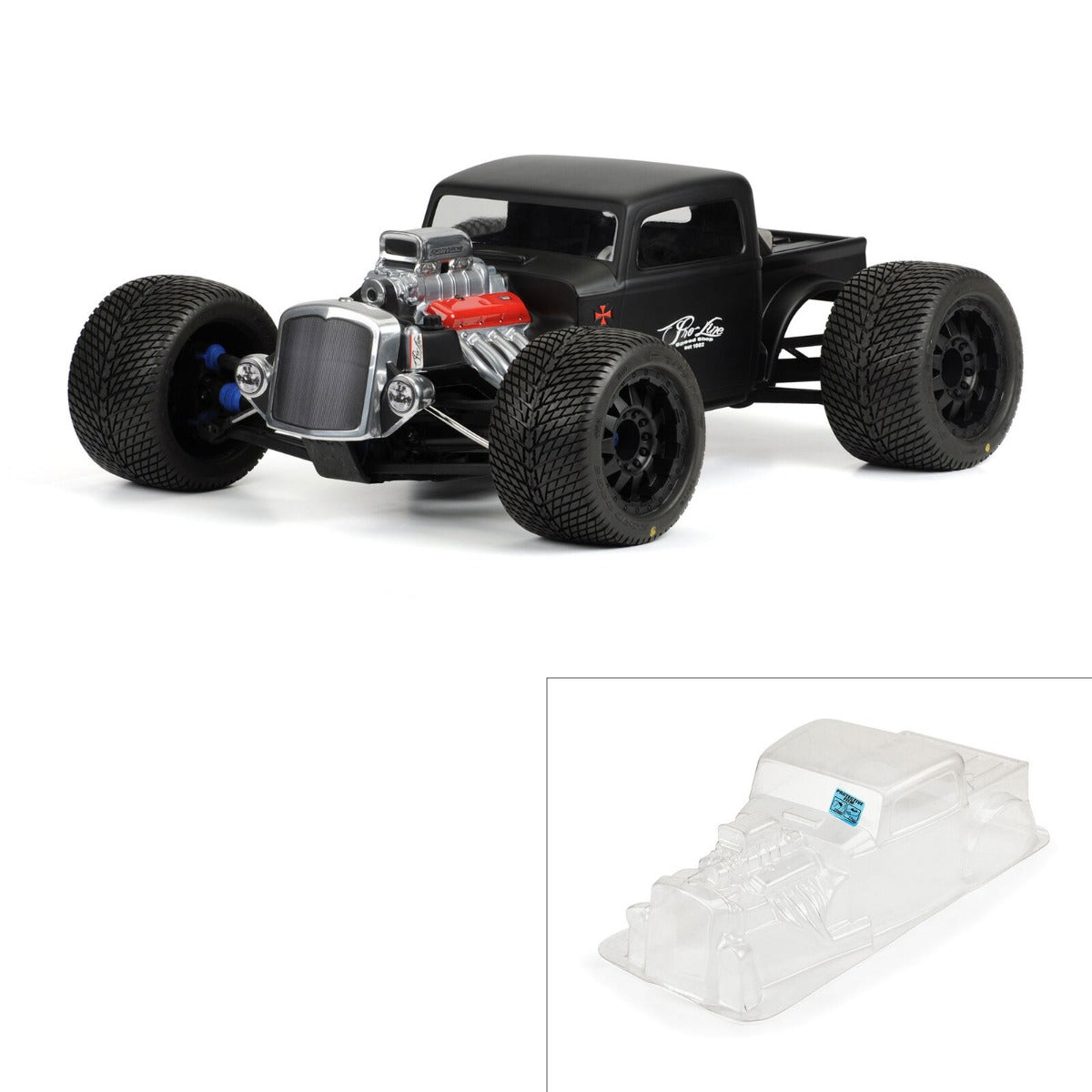 Pro-Line 3410-00 1/8 Rat Rod Clear Body Monster Truck - PowerHobby