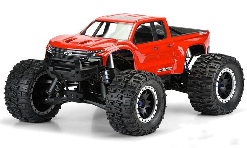 Pro-Line 2019 Chevy Silverado Z71 Trail Boss Pre-Cut Monster Body Clear X-Maxx - PowerHobby