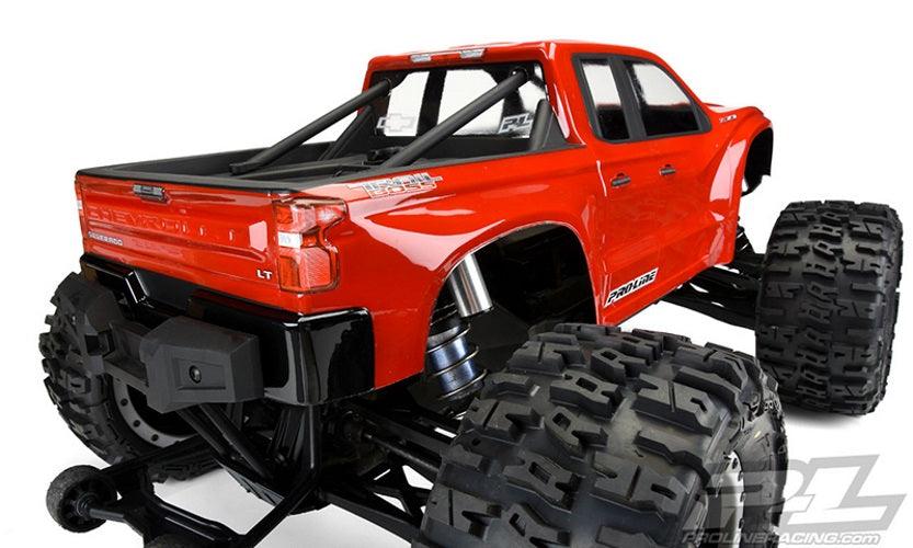 Pro-Line 2019 Chevy Silverado Z71 Trail Boss Pre-Cut Monster Body Clear X-Maxx - PowerHobby