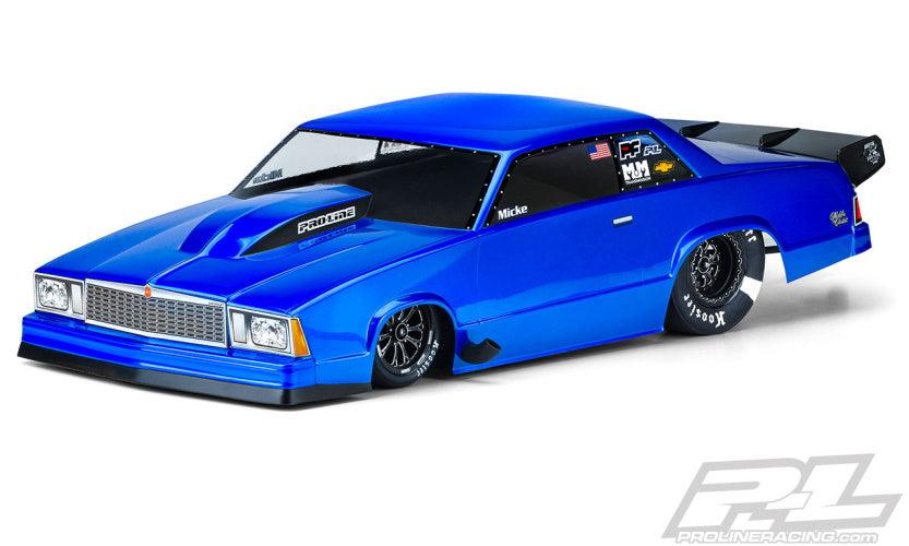 Pro-Line 3549-00 1978 Chevrolet Malibu Clear Body Slash 2wd Drag Car & AE DR10 - PowerHobby