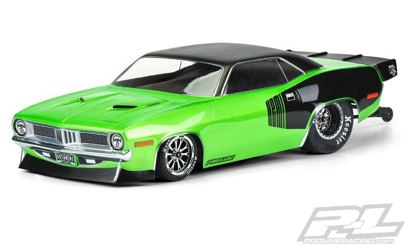 Pro-Line 1972 Plymouth Barracuda Clear Body Traxxas Slash 2wd Drag Car AE DR10 - PowerHobby