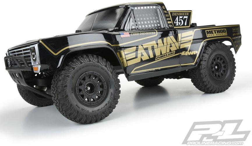 PRO-Line Pre-Cut 1967 Ford F-100 Race Truck Heatwave Tough-Color (Black) Body - PowerHobby