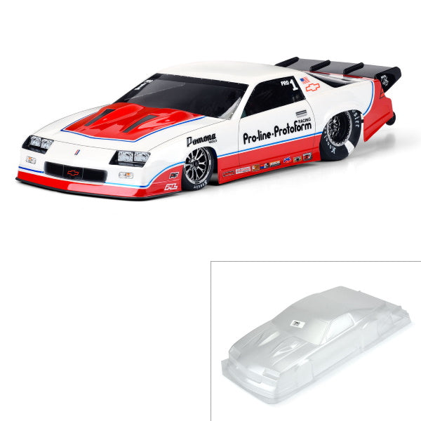 Pro-Line 3564-00 1/10 1985 Chevrolet Camaro IROC-Z Clear Body Drag Car - PowerHobby