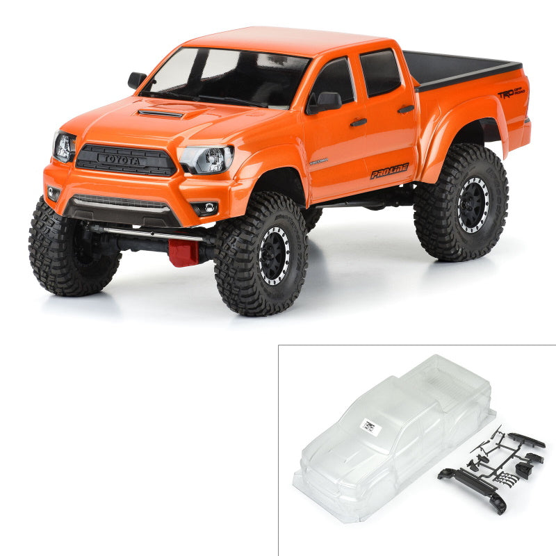 Pro-Line 1/10 2015 Toyota Tacoma TRD Pro Clear Body 12.3" Wheelbase Crawlers - PowerHobby