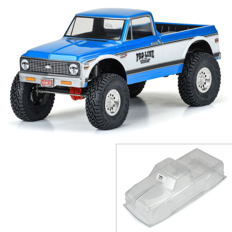 Pro-Line 3604-00 1/10 1972 Chevy K-10 Clear Body 12.3" Wheelbase Crawlers - PowerHobby