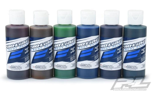 Pro-Line Body Paint Candy Set For Formulated Water-Based Airbrush Paint - PowerHobby