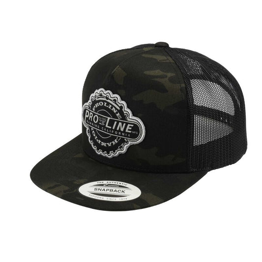 Pro-Line Manufactured Dark Camo Trucker Snapback Hat (One Size) - PowerHobby