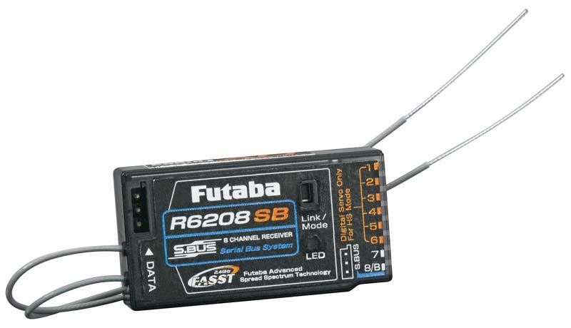 Futaba R6208SB 8-Channel 2.4GHz FASST Hi-Voltage Receiver - PowerHobby