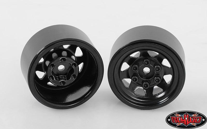 RC4WD Z-W0229 Stamped Steel 1.0" Stock Beadlock Wheels (Black) Gelande II - PowerHobby