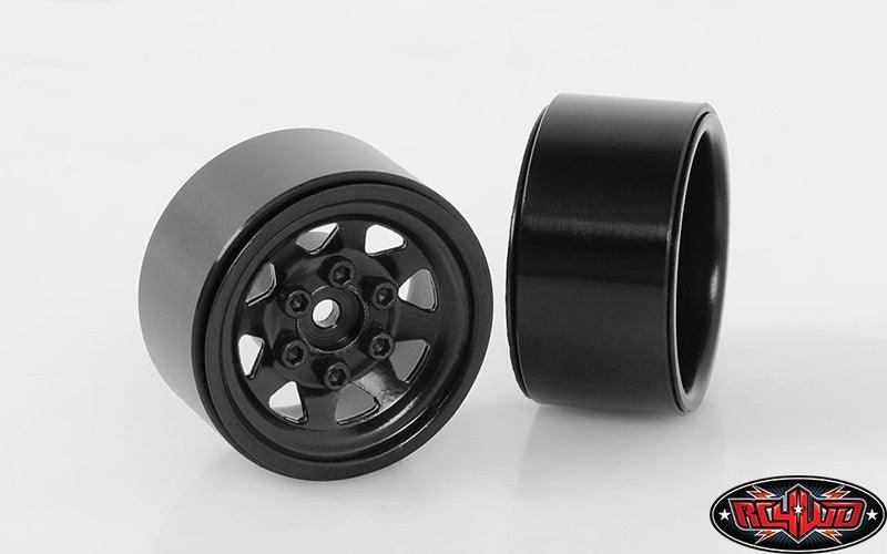 RC4WD Z-W0229 Stamped Steel 1.0" Stock Beadlock Wheels (Black) Gelande II - PowerHobby