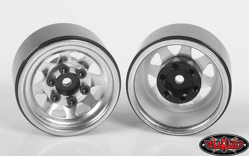 RC4WD Z-W0263 Stamped Steel 1.0" Stock Beadlock Wheels (Chrome) Gelande II - PowerHobby