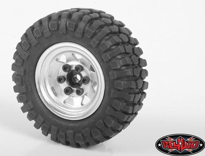 RC4WD Z-W0263 Stamped Steel 1.0" Stock Beadlock Wheels (Chrome) Gelande II - PowerHobby