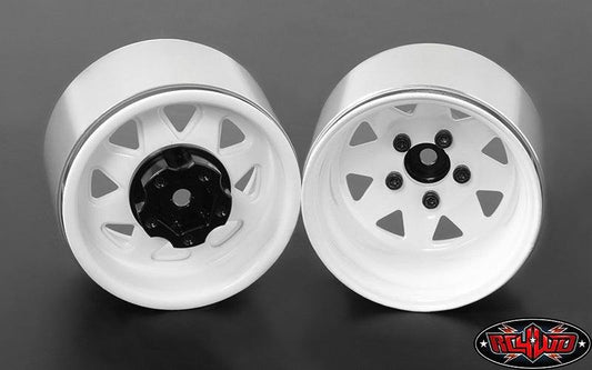 RC4WD Z-W0242 5 Lug Deep Dish Wagon 1.9" Steel Stamped Beadlock Wheels White (4) - PowerHobby