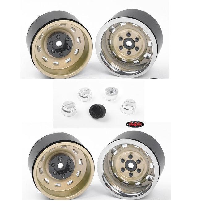 RC4WD W0324 Rally 1.9" Beadlock Wheels (Gold) (4) Rock Cralwer - PowerHobby