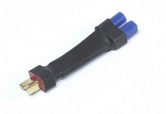 Racers Edge RCE1607 Battery/Esc Adapter: Ec3 Battery To Male Deans (T-Plug) - PowerHobby