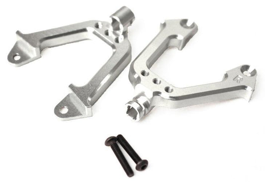 Racers RCE1832S Aluminum Rear Shock Tower Hoops, Silver Axial SCX10 - PowerHobby