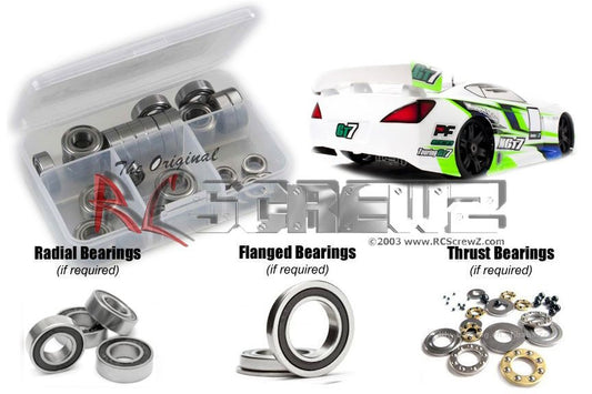 RCScrewz mug033r Mugen Seiki MGT7 ECO (#E2018) Rubber Shielded Bearing Kit - PowerHobby