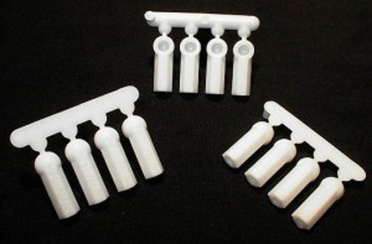 RPM 73381 Heavy Duty Rod Ends Dyeable White For  4--40 - PowerHobby