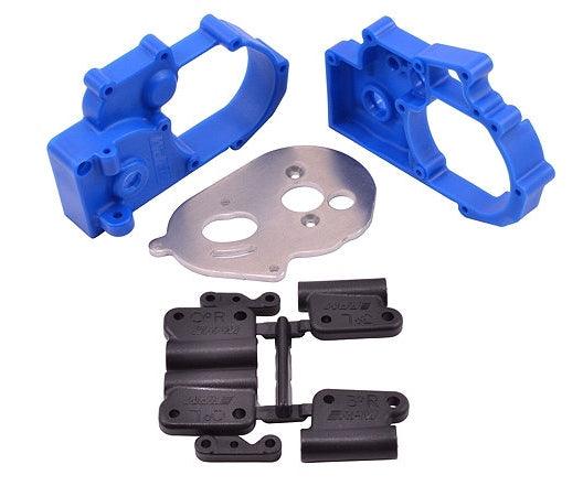 RPM 73615 Hybrid Gearbox Housing/Rear Mounts Bandit Rustler Stampede Slash Blue - PowerHobby