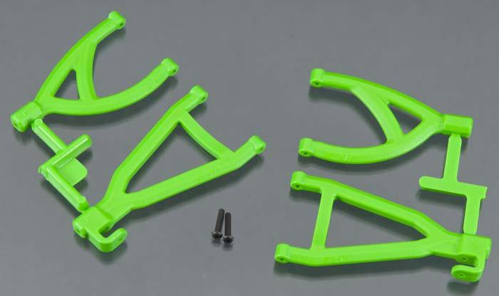 RPM 80604 Rear Upper & Lower A-Arm Set Green Traxxas 1/16 E-Revo - PowerHobby