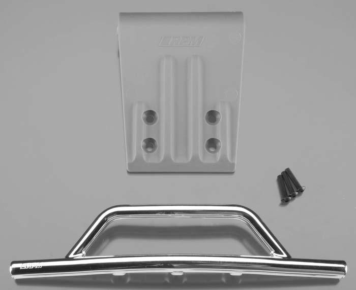 RPM 80953 Front Bumper & Skid Plate Chrome Traxxas Slash - PowerHobby