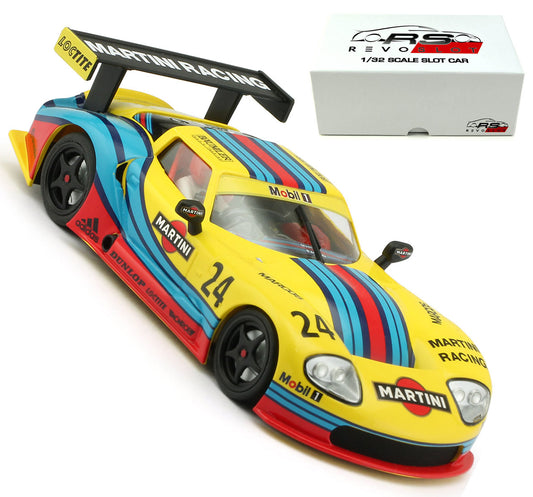 Revoslot Marcos LM600 GT2 Martini Yellow Revo Slot Car 1/32 Scale RS0074 - PowerHobby