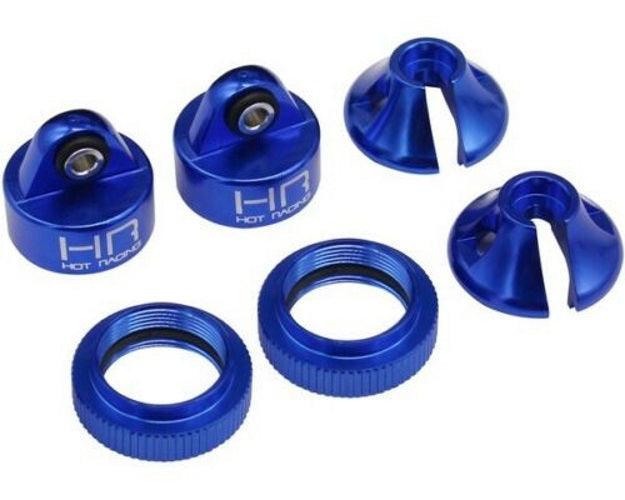 Hot Racing RVo15606 Blue Aluminum Shock Upgrade Kit FOR Traxxas GTR Shocks - PowerHobby