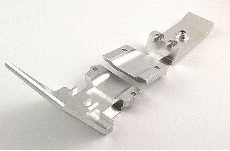 Hot Racing RVo331F08 Traxxas Revo Slayer Pro Silver Aluminum Front Skid Plate - PowerHobby