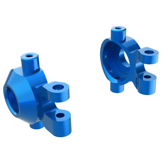 Traxxas 9737-BLUE TRX-4M Aluminum Steering Blocks (Blue) (2) - PowerHobby