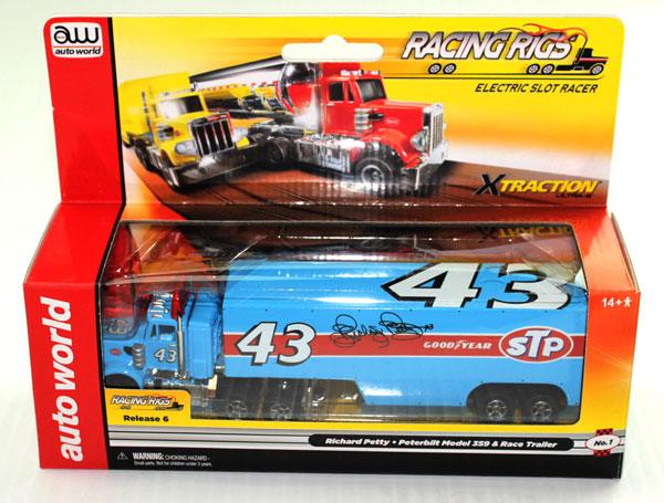 Auto world Richard Petty Racing Rigs Release 6 Peterbilt 359 w/Trailer SC270 Aw - PowerHobby